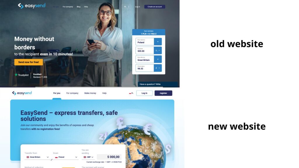 Website building for Easysend