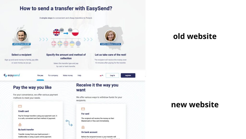 Website building for Easysend